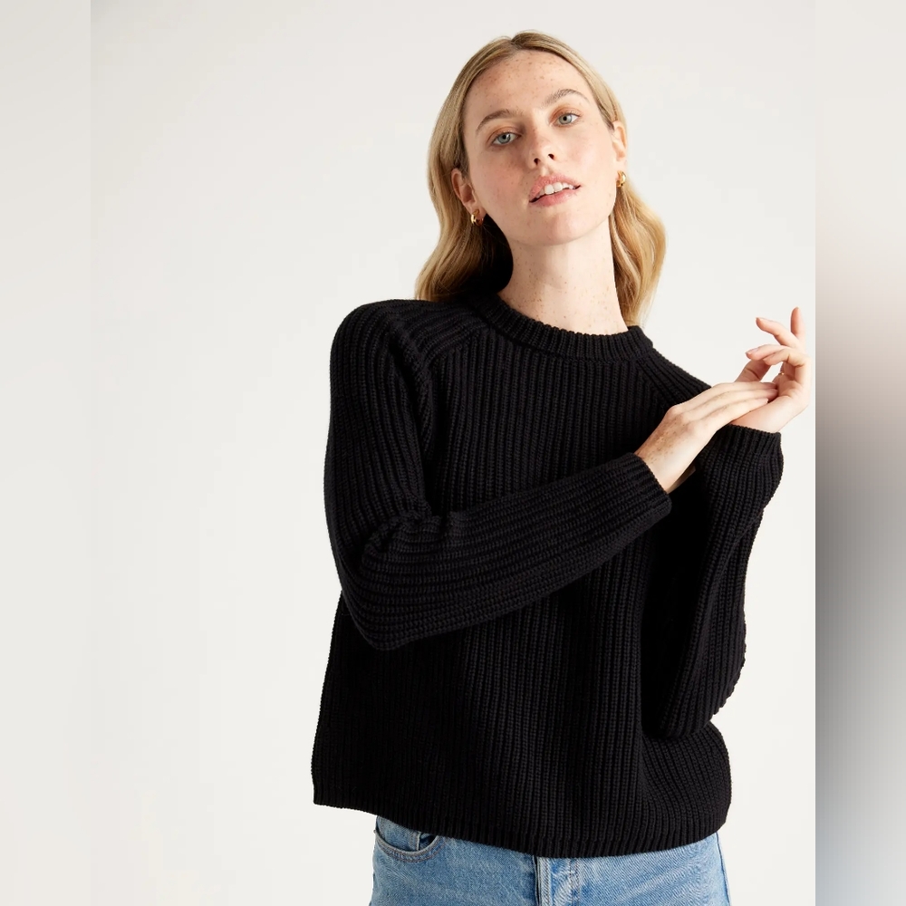 CLOSING JUNE 11!! Quince Cotton Fisherman sweater